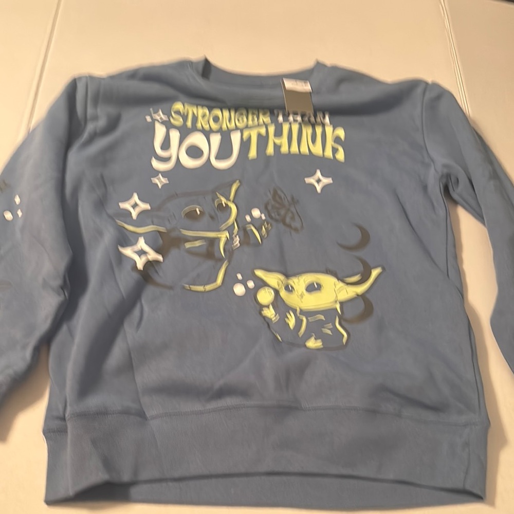 Blue stronger than you think Star Wars fleece Sweatshirt